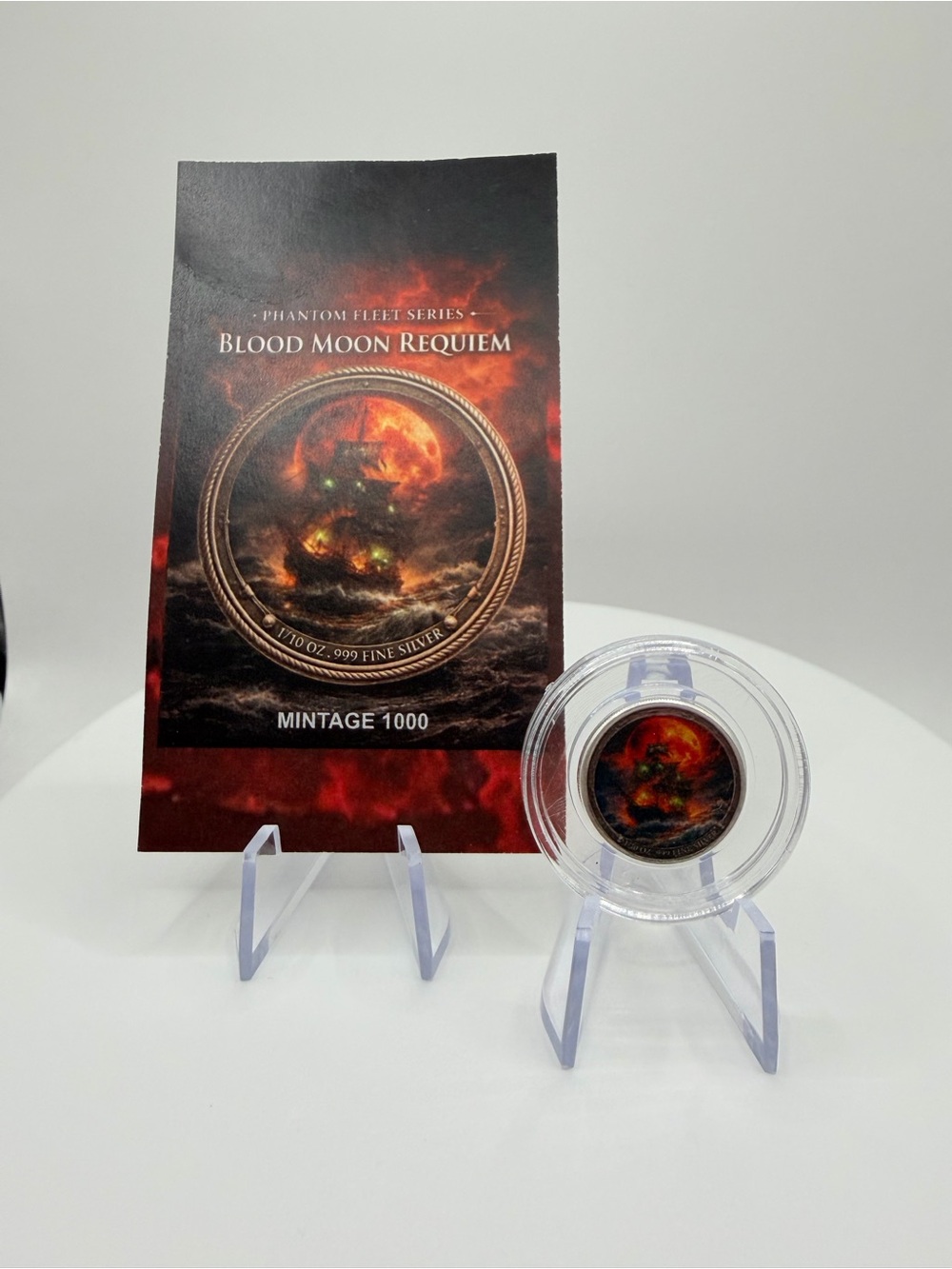Phantom Fleet Series Blood Moon Requiem 1/10oz Fine Silver Round COA